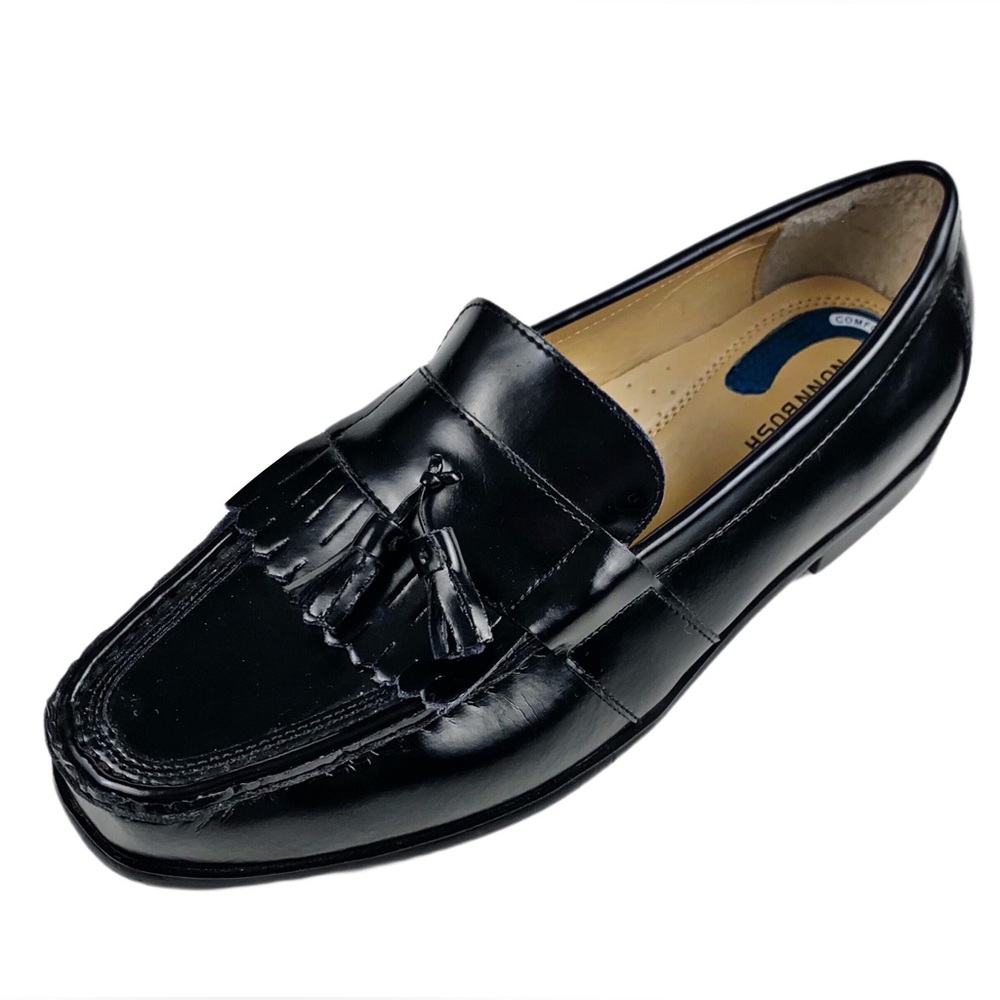 Nunn Bush Mens Black Leather Kiltie Tassled Loafers Size 12 W
